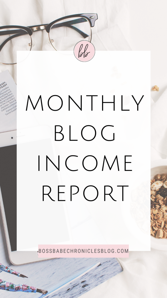 Monthly blog income report