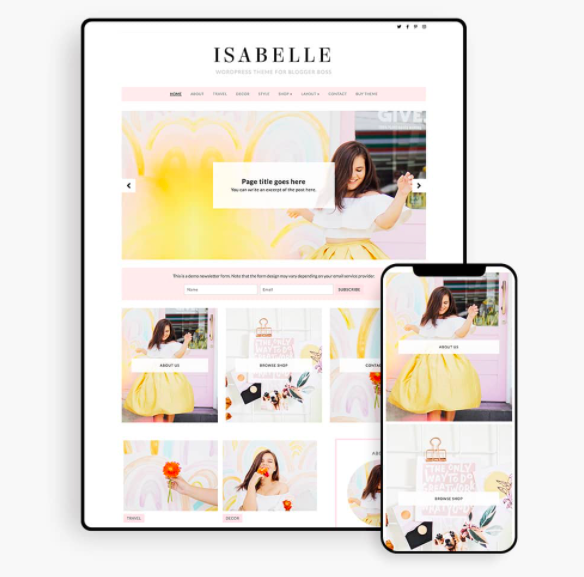 Isabelle Feminine WordPress Theme