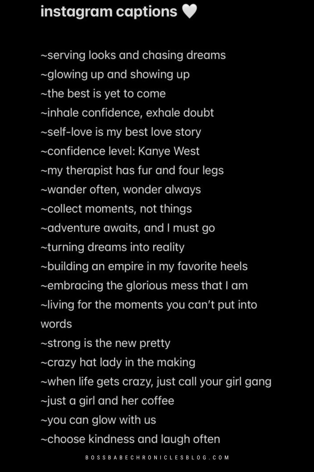 90 Instagram Captions for Your Photos - Boss Babe Chronicles