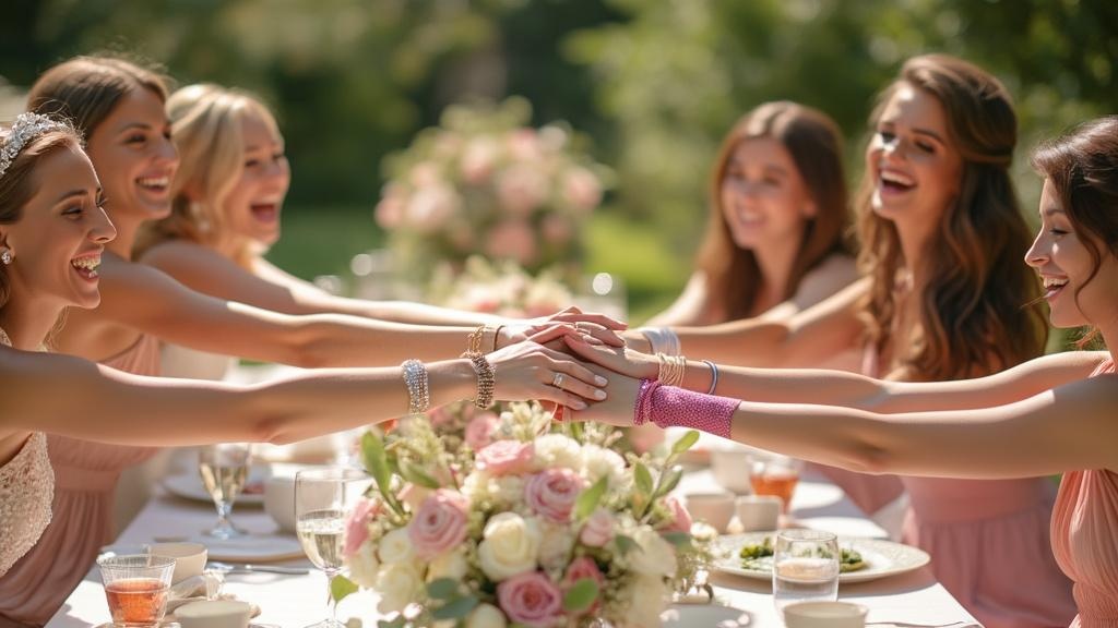 Bridal brunch garden scene